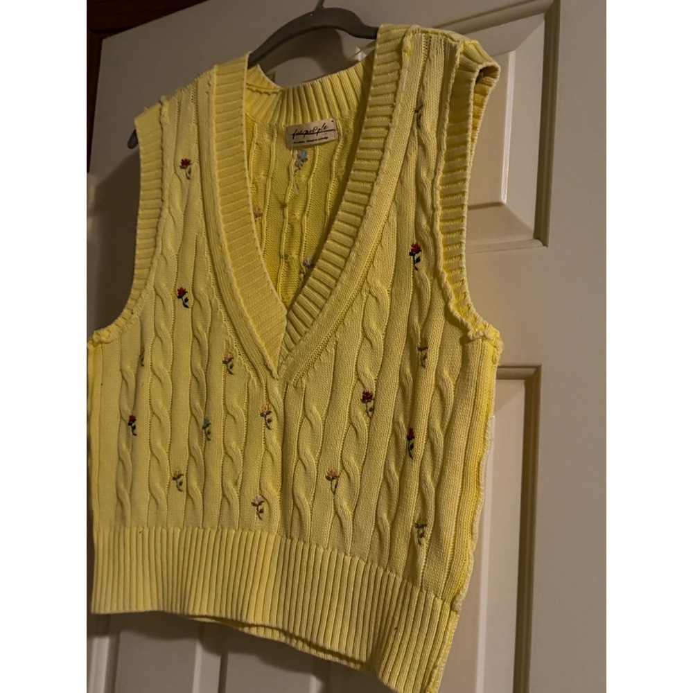 Free People Small summer yellow vest NWOT